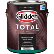 Glidden Total Exterior Paint + Primer Flat Ready Mix White 1 Gallon