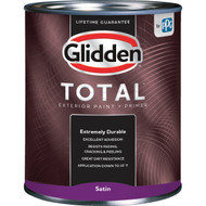Glidden Total Exterior Paint + Primer Satin Ultra Deep Base Quart