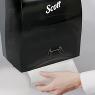 Kimberly Clark Scott Essential Black Manual Hard Roll Paper Towel Dispenser