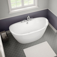 Maax Delsia 66 In. L x 36 In. W Center Drain Freestanding Bathub in White