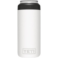 Yeti Rambler Colster Slim 12 Oz. White Stainless Steel Insulated Drink Holder with Load-And-Lock Gasket