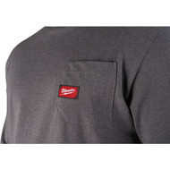Milwaukee Medium Gray Short Sleeve Men's Heavy-Duty Pocket T-Shirt