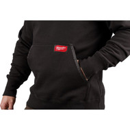 Milwaukee Small Black Heavy-Duty Pullover Hooded Sweatshirt
