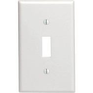 Leviton 1-Gang Thermoplastic Nylon Mid-Way Toggle Switch Wall Plate  White