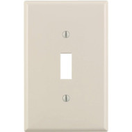 Leviton 1-Gang Thermoplastic Nylon Mid-Way Toggle Switch Wall Plate  Light Almond