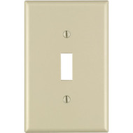 Leviton 1-Gang Thermoplastic Nylon Mid-Way Toggle Switch Wall Plate  Ivory