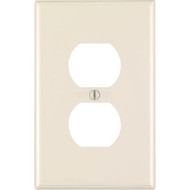 Leviton Mid-Way 1-Gang Thermoplastic Nylon Outlet Wall Plate  Light Almond