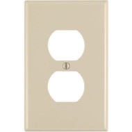 Leviton Mid-Way 1-Gang Thermoplastic Nylon Outlet Wall Plate  Ivory