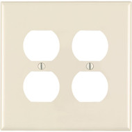 Leviton Mid-Way 2-Gang Thermoplastic Nylon Outlet Wall Plate  Light Almond