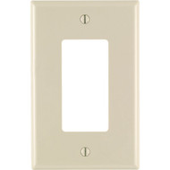 Leviton Decora 1-Gang Thermoplastic Nylon Mid-Way Rocker Wall Plate  Light Almond