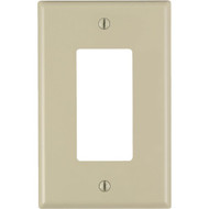 Leviton Decora 1-Gang Thermoplastic Nylon Mid-Way Rocker Wall Plate  Ivory