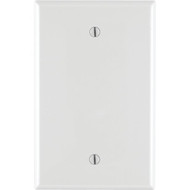 Leviton 1-Gang Mid-Way Thermoplastic Nylon Blank Wall Plate  White