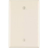 Leviton 1-Gang Mid-Way Thermoplastic Nylon Blank Wall Plate  Light Almond