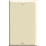 Leviton 1-Gang Mid-Way Thermoplastic Nylon Blank Wall Plate  Ivory