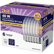 Do it 40W Equivalent Soft White B11Medium LED Decorative Light Bulb (6-Pack)