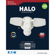 Halo White Motion Activated Color Temperature Selectable LED Floodlight Fixture