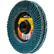 Forney 4-1/2 In. x 5/8 In.-11 Spin-On 40/80-Grit Type 29 Double-Sided Angle Grinder Flap Disc