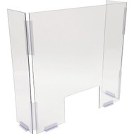 Siffron 24 In. W. x 24 In. H. x 6 In. D. Countertop Cough/Sneeze Guard with Wing Panels