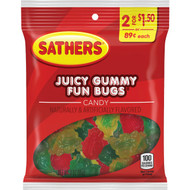 Sathers 2.6 Oz. Assorted Fruit Flavors Juicy Gummy Fun Bugs