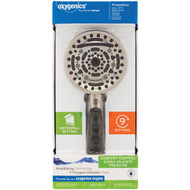 Oxygenics PowerMax 9-Spray 1.8 GPM Handheld Shower Head  Brushed Nickel