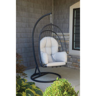 Outdoor Expressions Gray Hanging Egg Chair