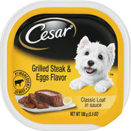 Cesar Classic Loaf Grilled Steak & Eggs Adult Wet Dog Food  3.5 Oz.