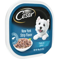 Cesar Filets in Gravy New York Strip Adult Wet Dog Food  3.5 Oz.