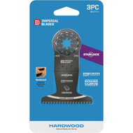 Imperial Blades Starlock 2-1/2 In. High Carbon Steel Japanese Tooth Power Curve Oscillating Blade (3-Pack)