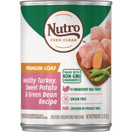 Nutro Grain Free Premium Loaf Healthy Turkey  Sweet Potato  & Green Bean Adult Wet Dog Food  12.5 Oz.
