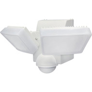 IQ America White 800 Lm. LED Motion Sensing Battery Operated 2-Head Security Light Fixture