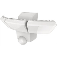 IQ America White Motion Sensing LED Solar Powered Security Light Fixture with USB  2100-Lumen