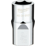 Milwaukee 1/2 In. Drive 9/16 In. 6-Point Shallow Standard Socket with FOUR FLAT Sides