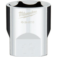 Milwaukee 1/2 In. Drive 1-1/8 In. 6-Point Shallow Standard Socket with FOUR FLAT Sides