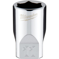 Milwaukee 1/4 In. Drive 11 mm 6-Point Shallow Metric Socket with FOUR FLAT Sides