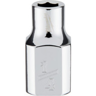 Milwaukee 3/8 In. Drive 1/4 In. 6-Point Shallow Standard Socket with FOUR FLAT Sides
