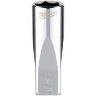 Milwaukee 1/4 In. Drive 1/2 In. 6-Point Deep Standard Socket with FOUR FLAT Sides