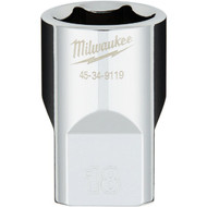 Milwaukee 1/2 In. Drive 18 mm 6-Point Shallow Metric Socket with FOUR FLAT Sides