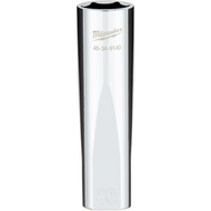 Milwaukee 1/2 In. Drive 16 mm 6-Point Deep Metric Socket with FOUR FLAT Sides