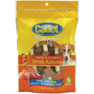 Cadet 5 In. Gourmet Beef Hide Shish Kabob Dog Treats  4 Oz.