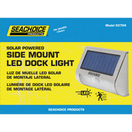 Seachoice 3.75 In. x 5 In. x 1.75 In. Silver LED Side Mount Solar Deck Light