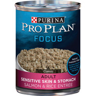 Purina Pro Plan Focus Salmon & Rice Adult Sensitive Skin & Stomach Wet Dog Food  13 Oz.
