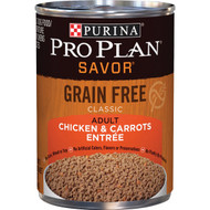 Purina Pro Plan Savor Chicken & Carrot Adult Grain Free Wet Dog Food  13 Oz.