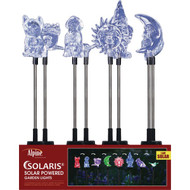 Alpine Plastic 30 In. H. Color Changing LED Solar Stake Light