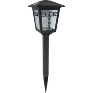 Moonrays Black 10 Lumens Plastic Coach Solar Path Light