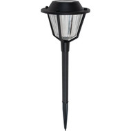 Fusion Black 10 Lumens Metal & Plastic Stake Round Top Solar Path Light