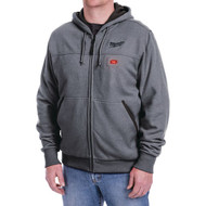 Milwaukee M12 XL Gray Men's Heated Full Zip Hooded Sweatshirt