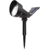 Moonrays Black SMD LED 30-Lumen Solar Spotlight with Hinged Panel