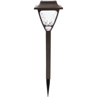 Moonrays Bronze 2.4 Lumens Plastic Solar Path Light with Textured Lens (4-Pack)