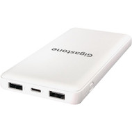 Gigastone 10 000 mAh Dual USB Output White Power Bank