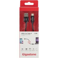 Gigastone 4 Ft. Black USB-A to Type-C Charging & Sync Cable